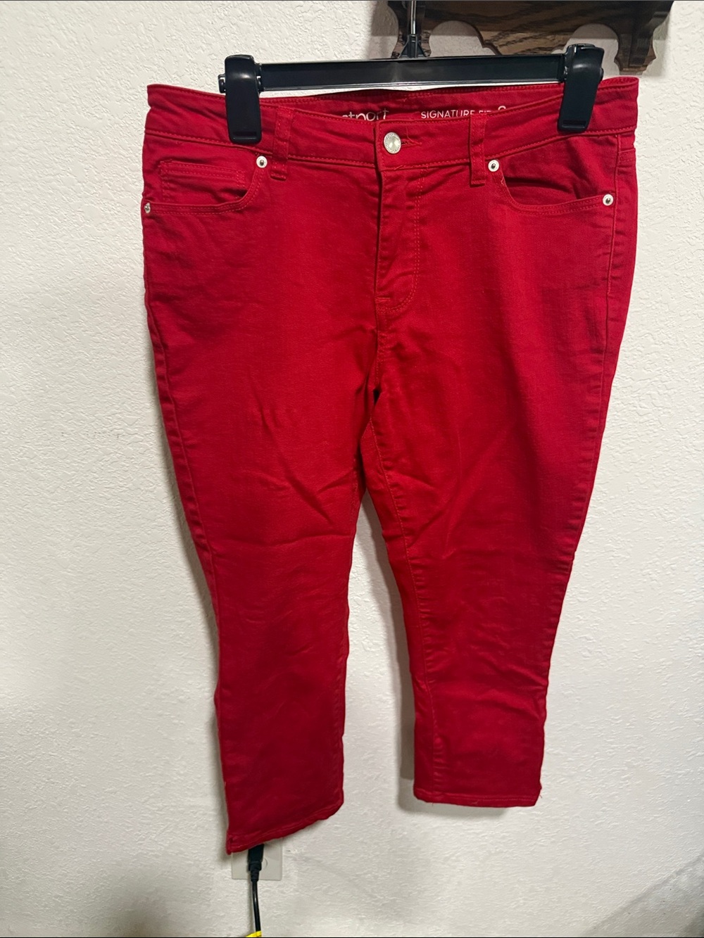 Signature Vibrant Red Ankle Jeans
